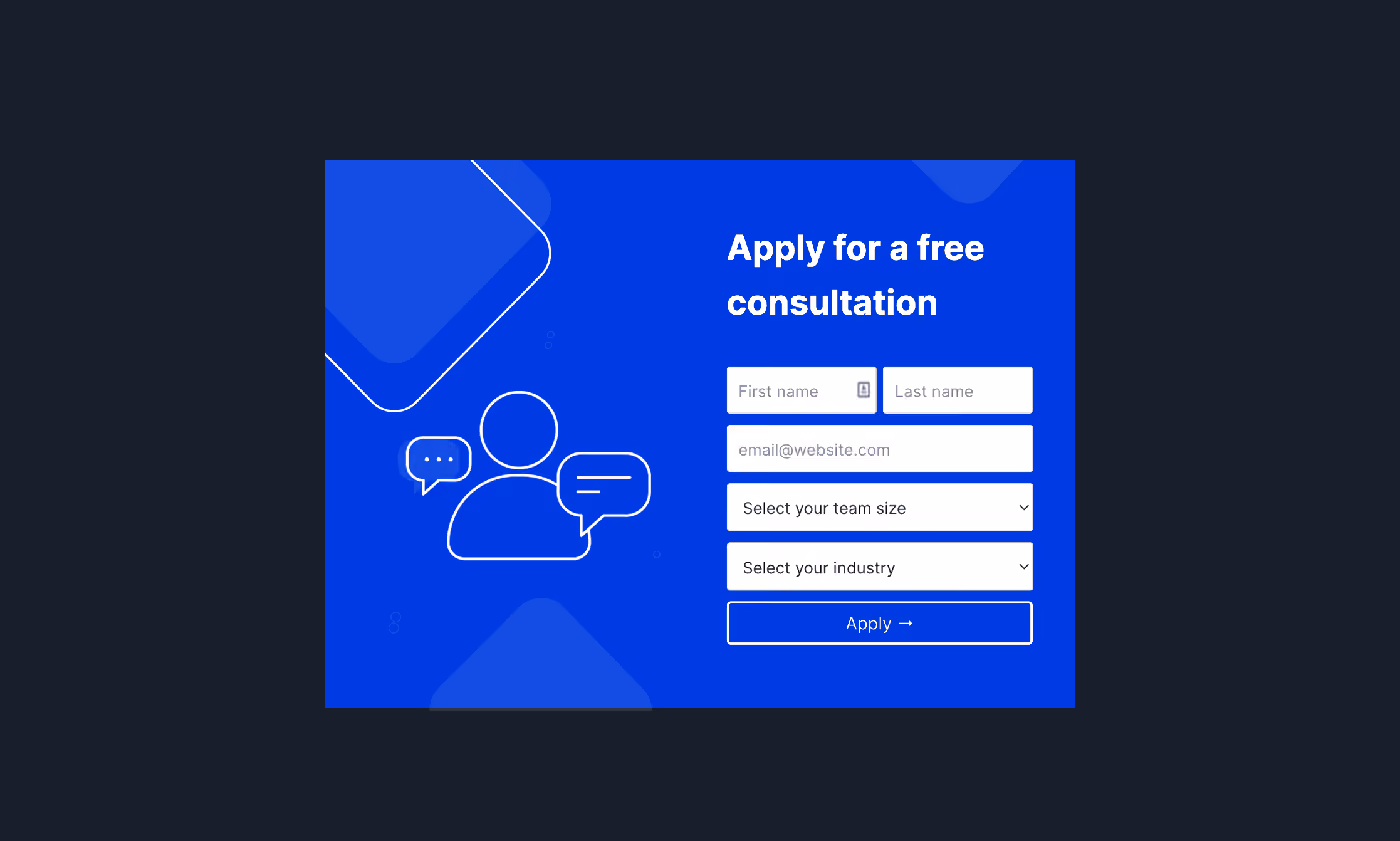 Consultation Schedule Form Popup Template
