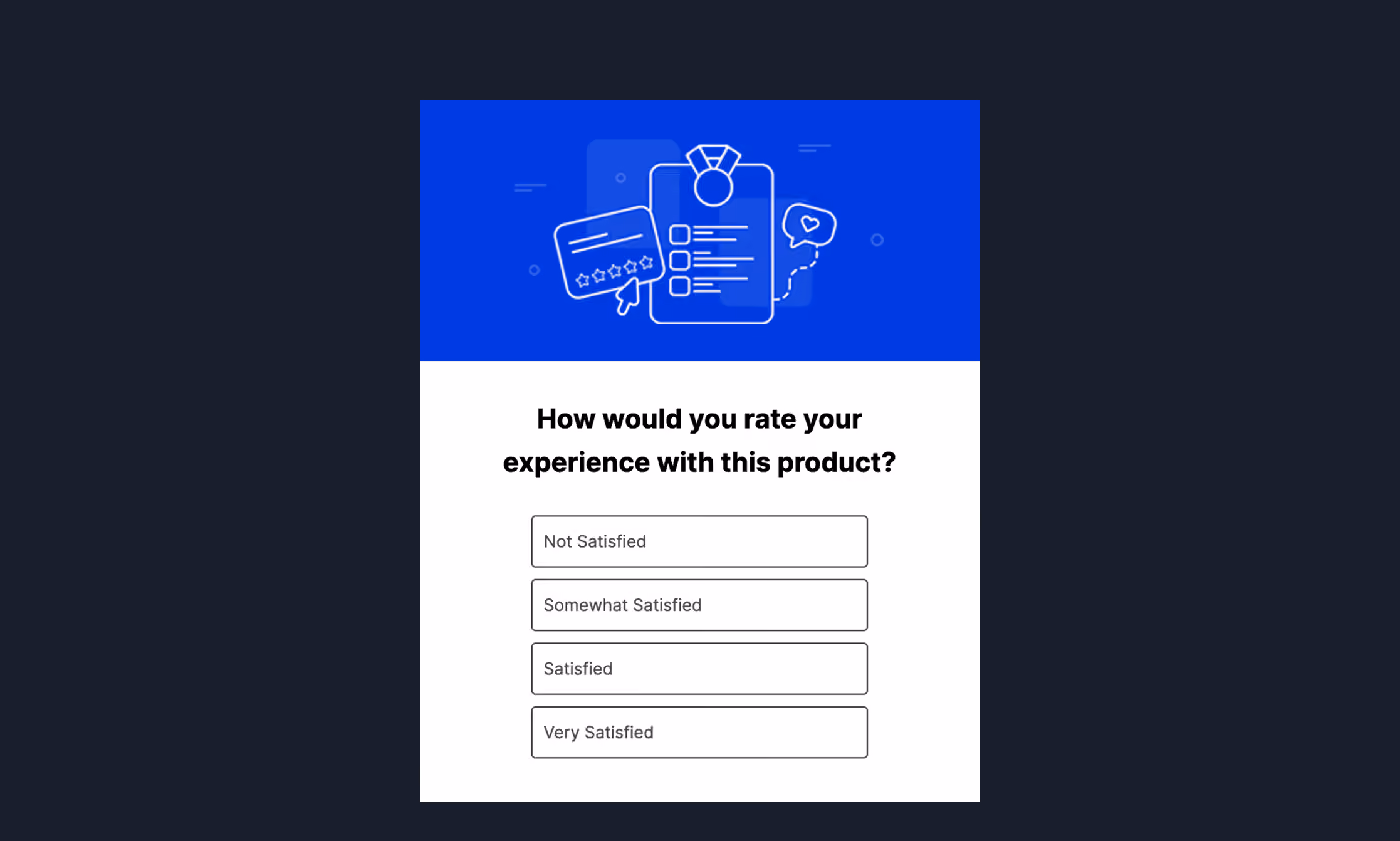 Customer Survey Popup Template