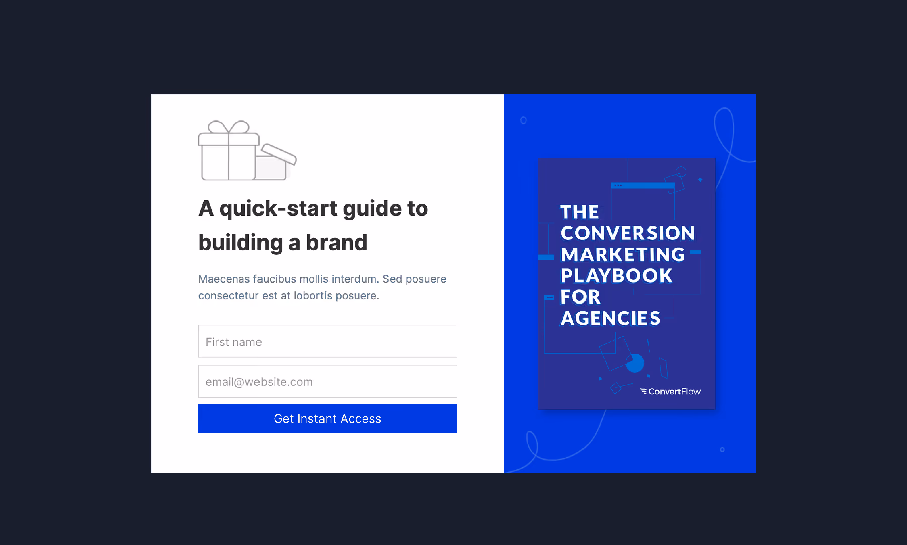 Content Upgrade / Lead Magnet Form Template