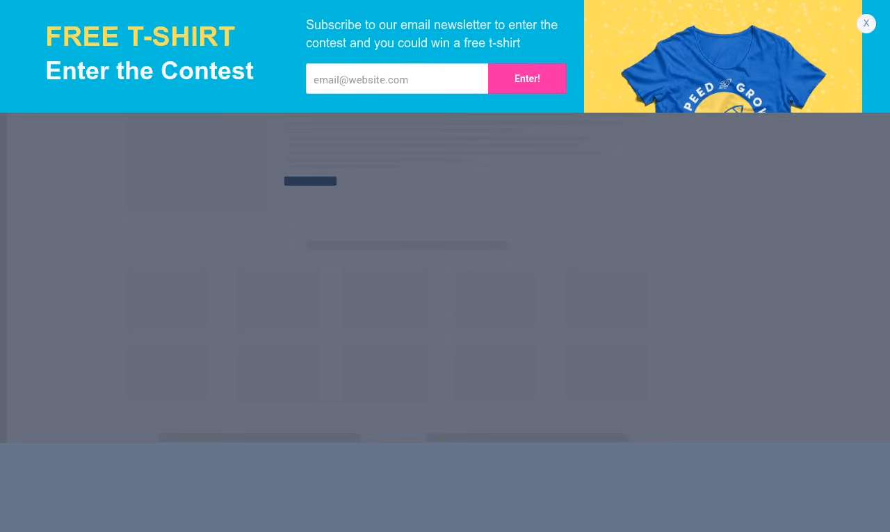 T-Shirt Contest Sticky Bar Template