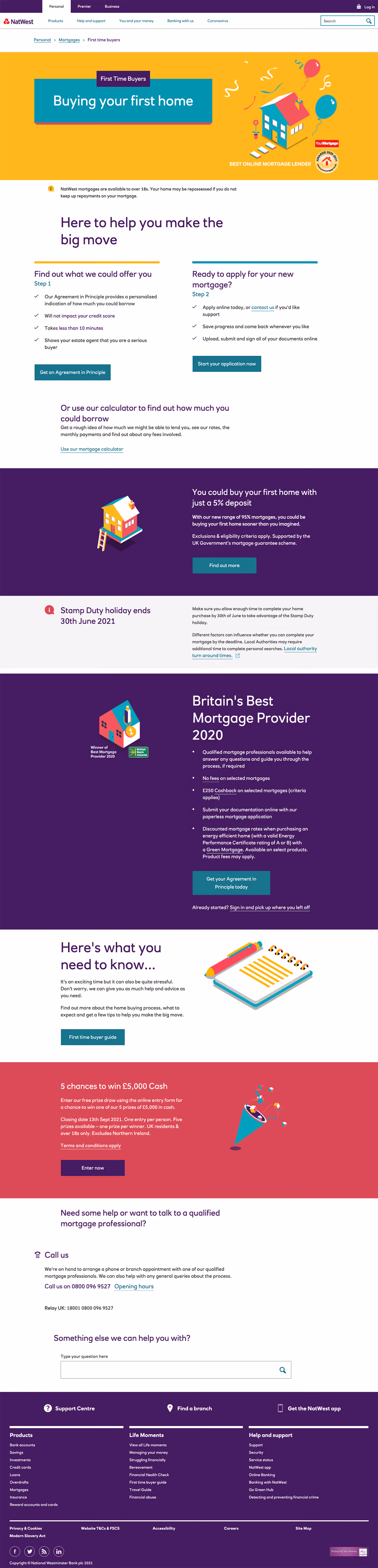 NatWest Mortgage Landing Page