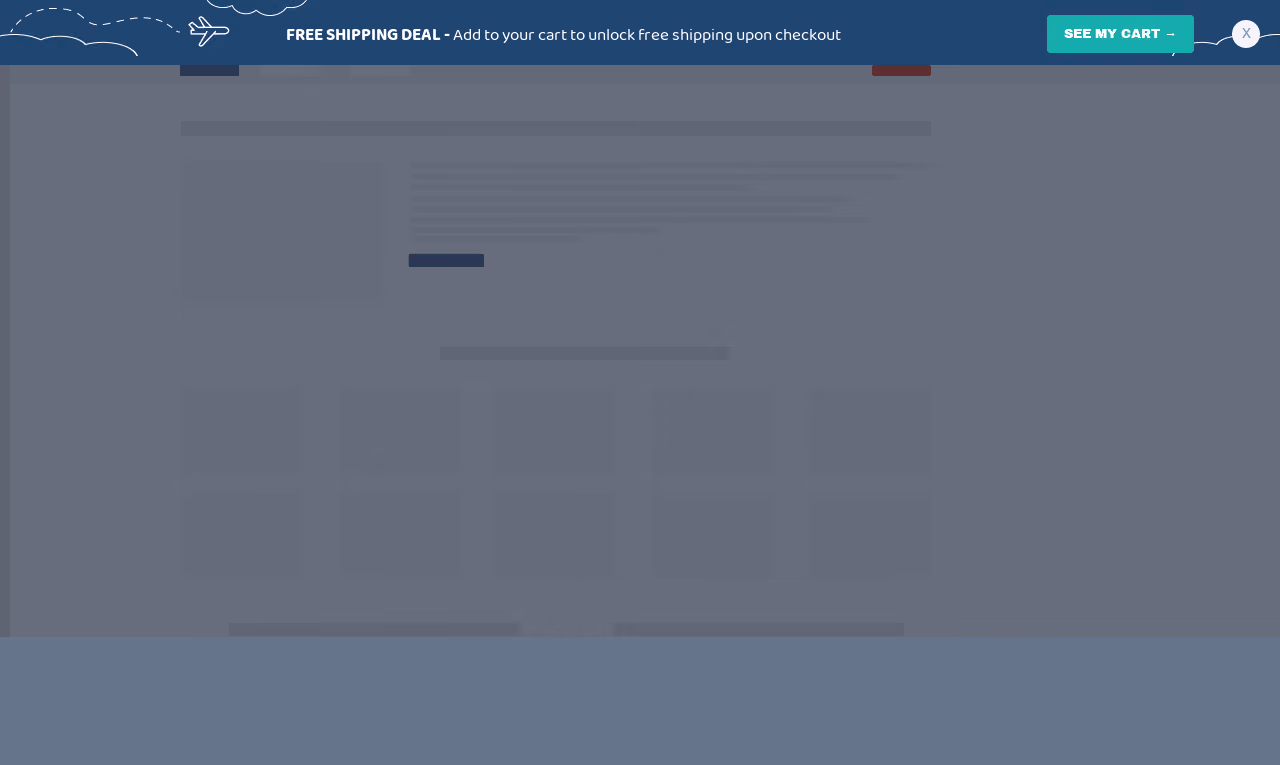 Navy Free Shipping Sticky Bar Template