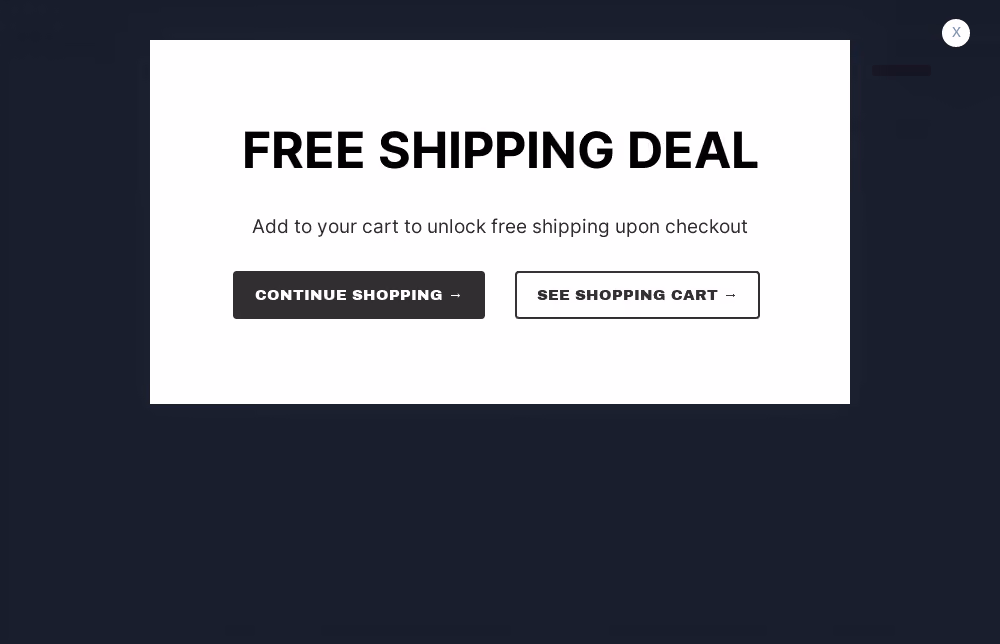 Simple Free Shipping Popup Template