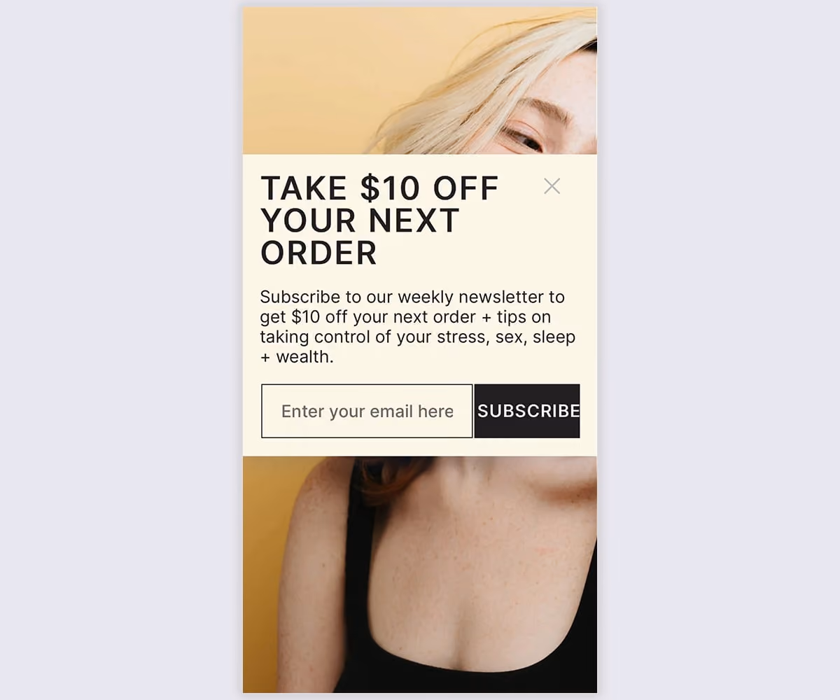 House of Wise Mobile Discount Popup