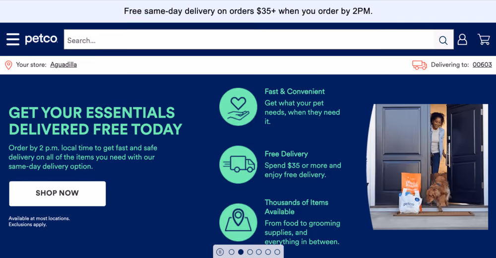 Petco Free Shipping Bar