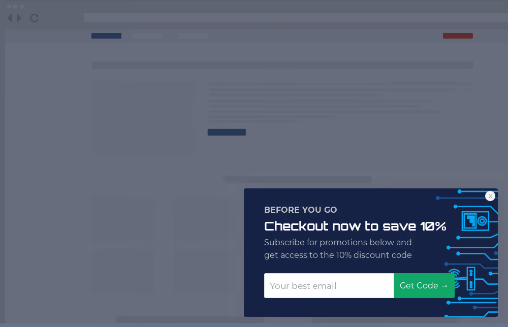 Electronics Cart Abandonment Site Message Template