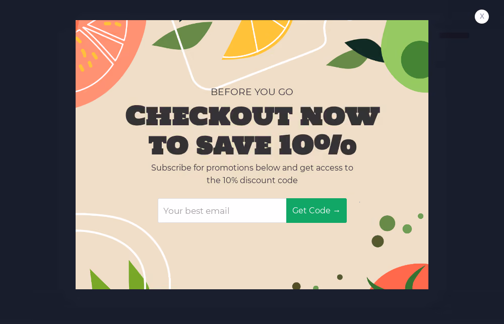 Health & Wellness Cart Abandonment Popup Template