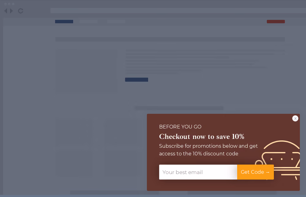 Furniture Cart Abandonment Site Message Template