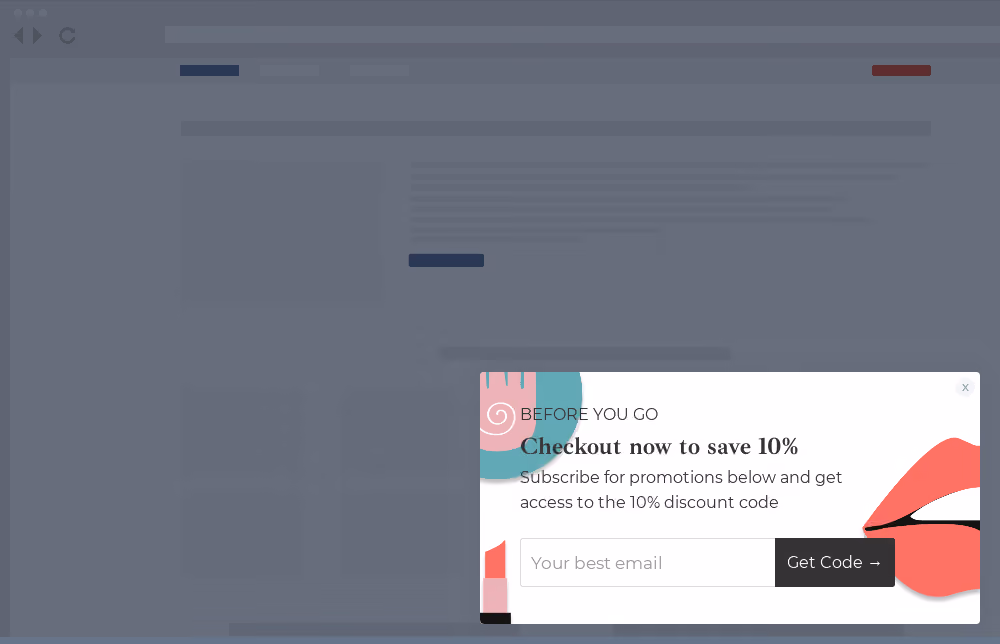 Beauty Cart Abandonment Site Message Template