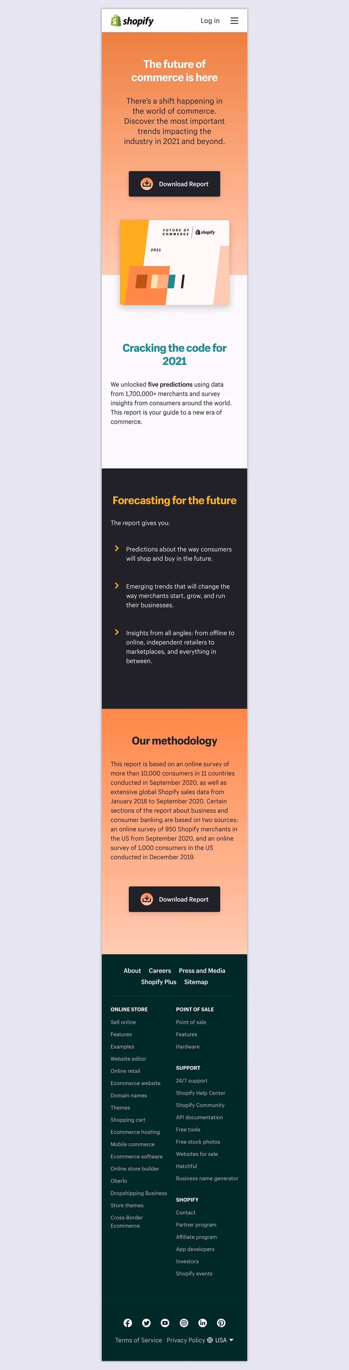 Shopify Mobile Landing Page
