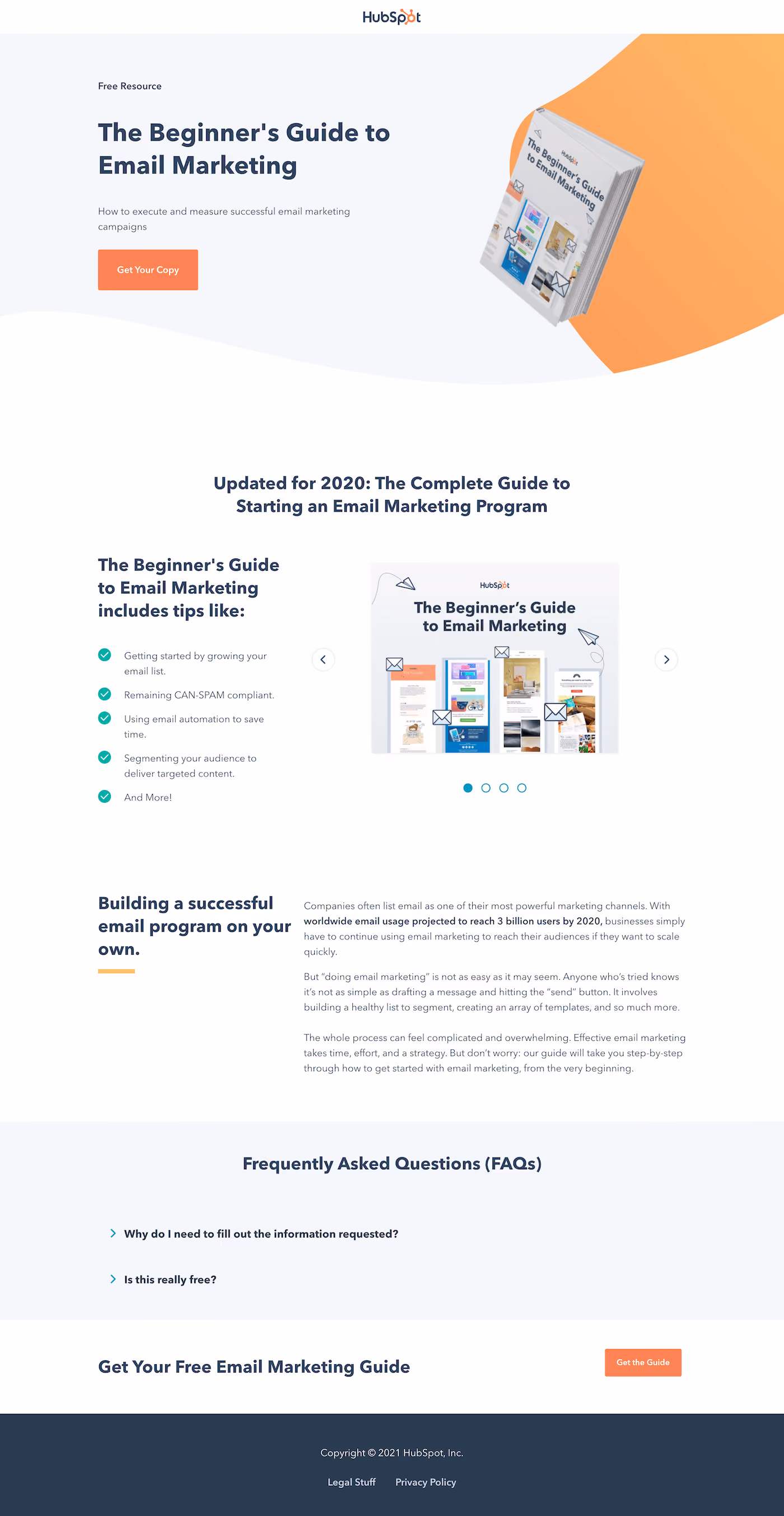 HubSpot Ebook Opt-in Page Example