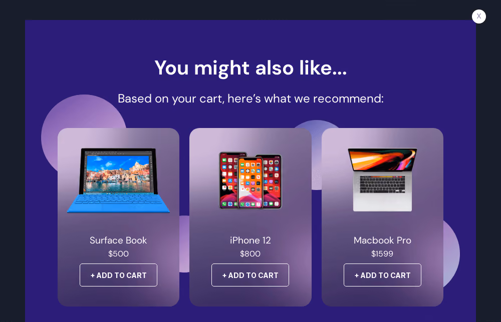 Technology Product Recommendation Popup Template