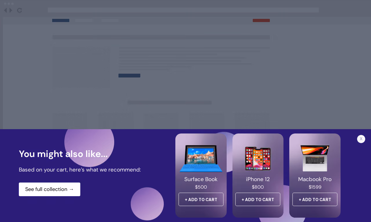 Technology Product Recommendation Sticky Bar Template