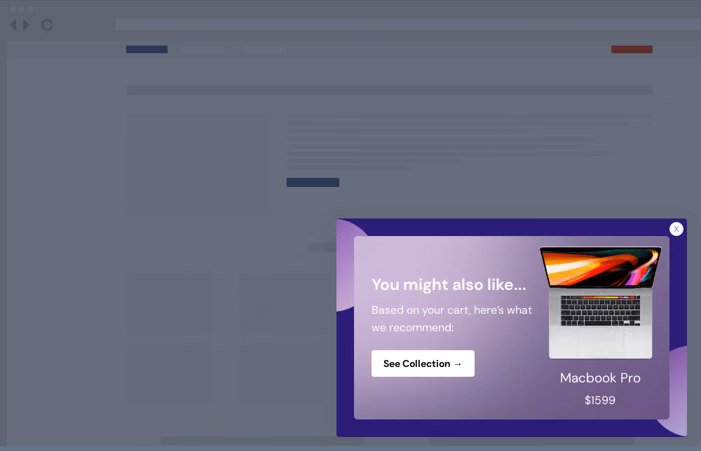 Technology Product Recommendation Site Message Template