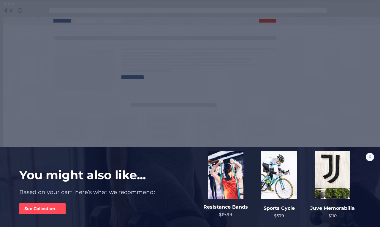 Fitness Product Recommendation Sticky Bar Template
