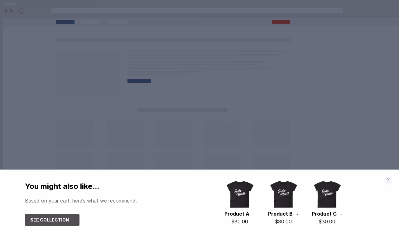 Simple Product Recommendation Sticky Bar Template