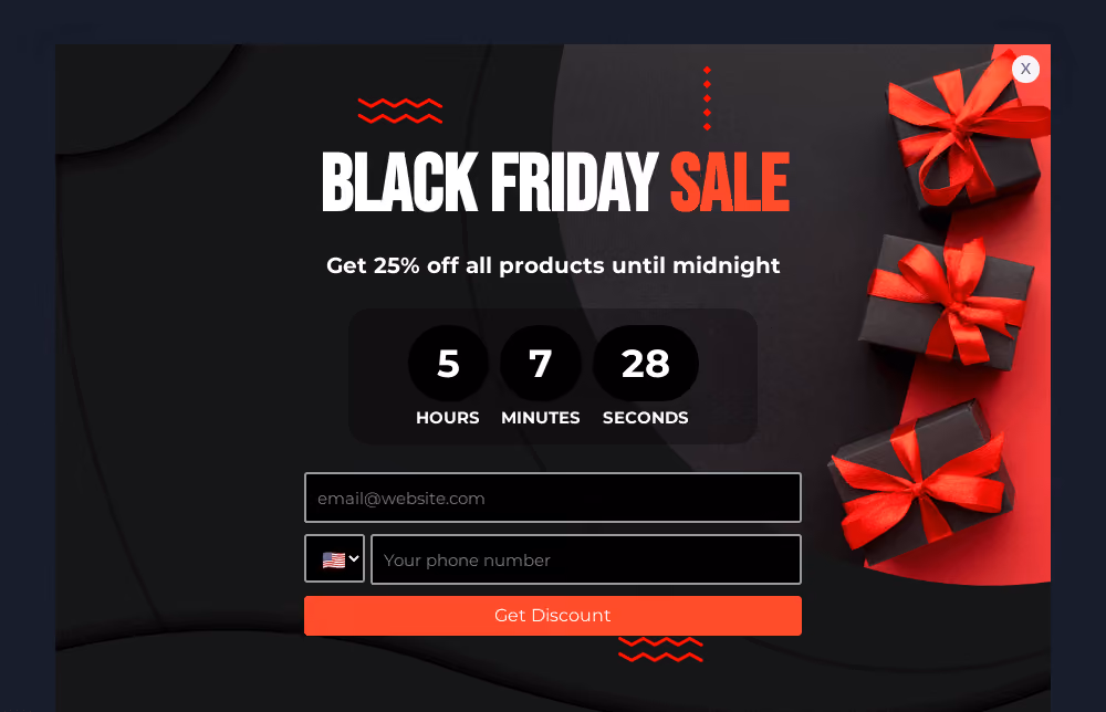 Black Friday Sale Popup Template
