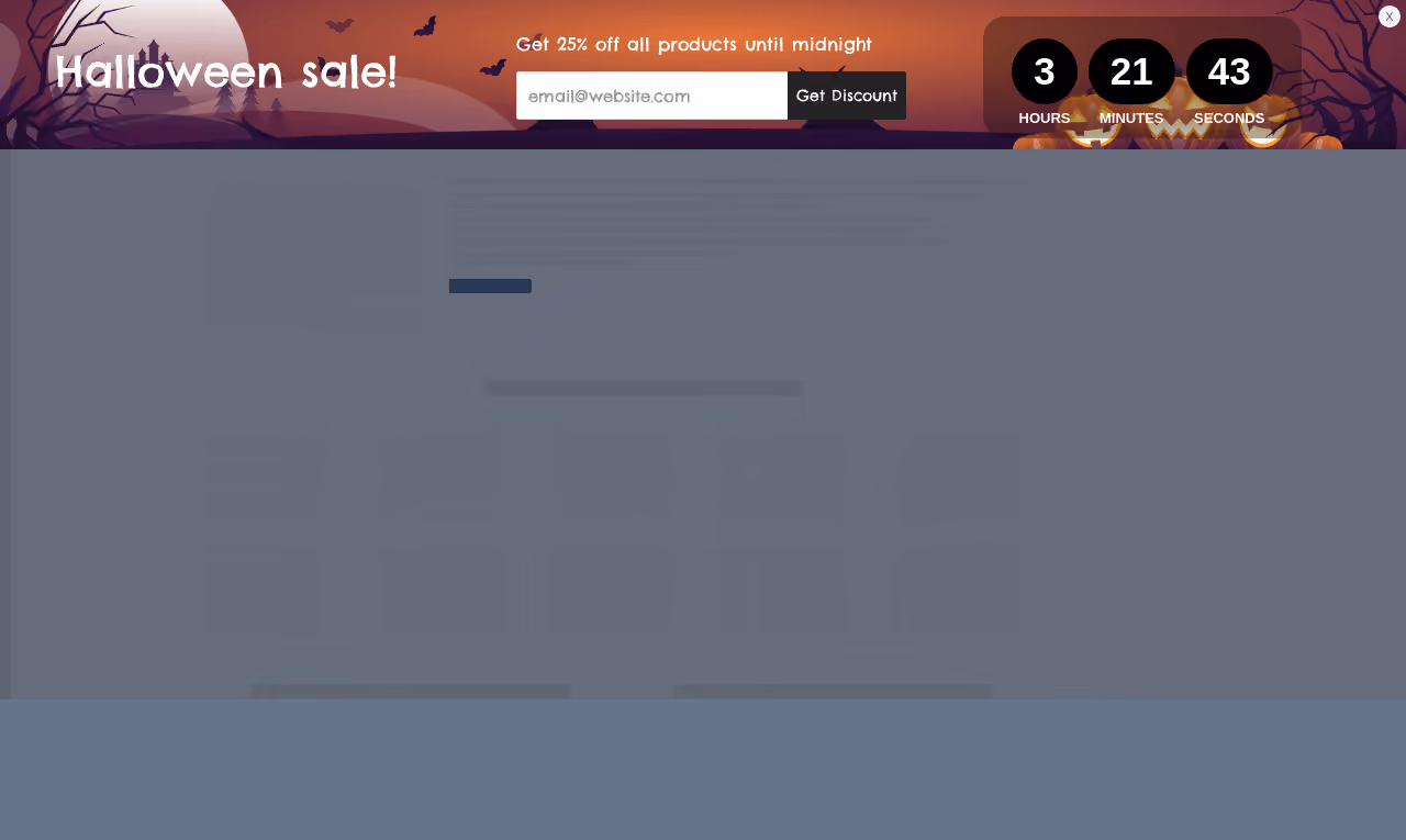 Halloween Sale Sticky Bar Template
