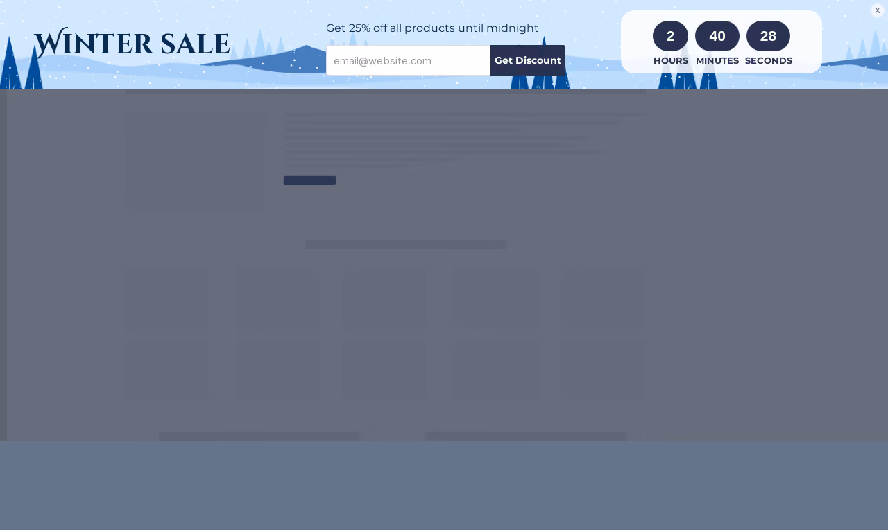 Winter Sale Sticky Bar Template