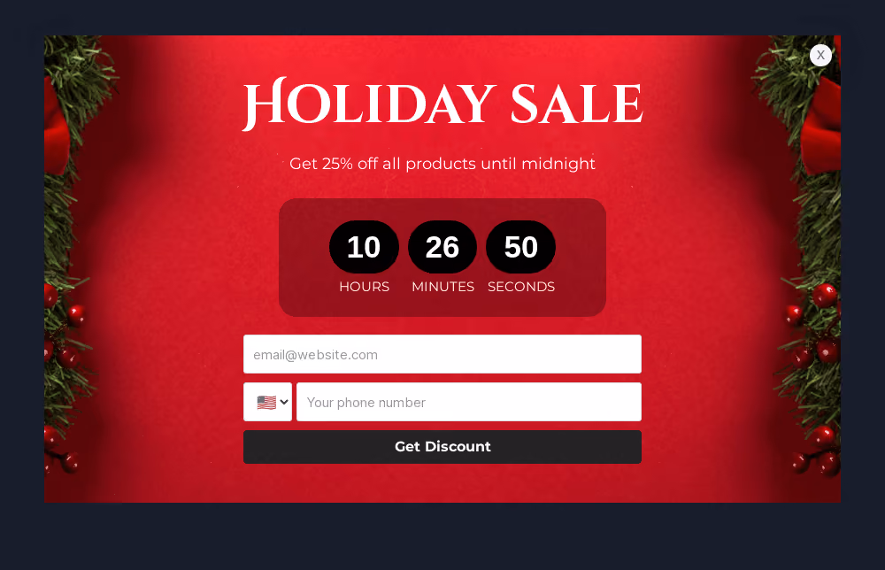 Holiday Sale Popup Template