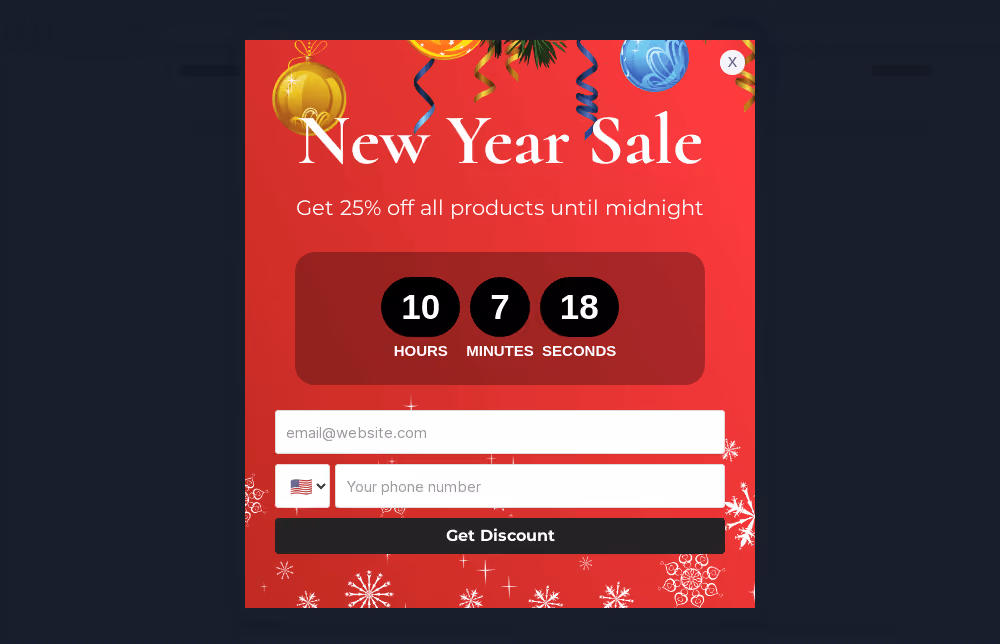 New Year Sale Embedded Form Template