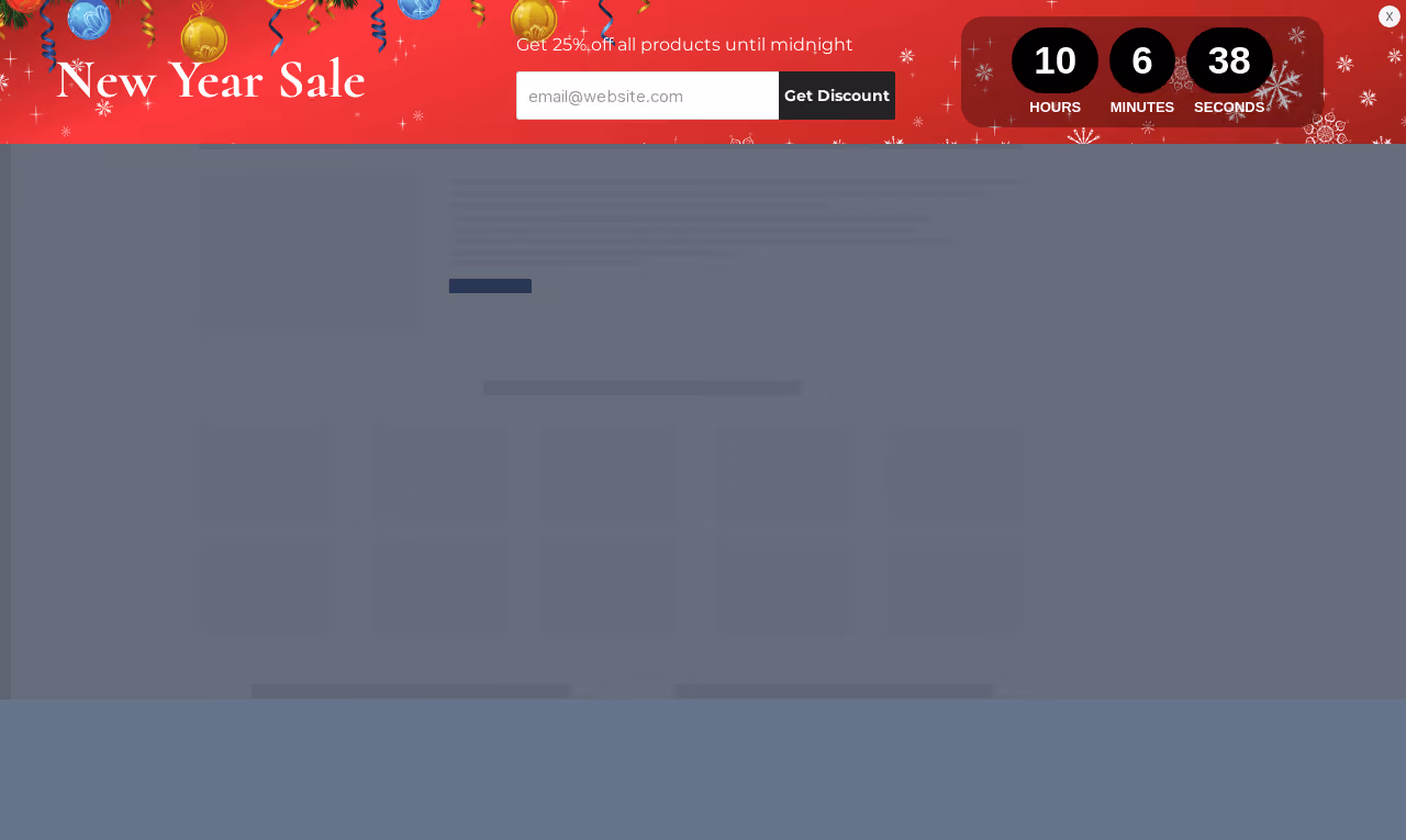 New Year Sale Sticky Bar Template