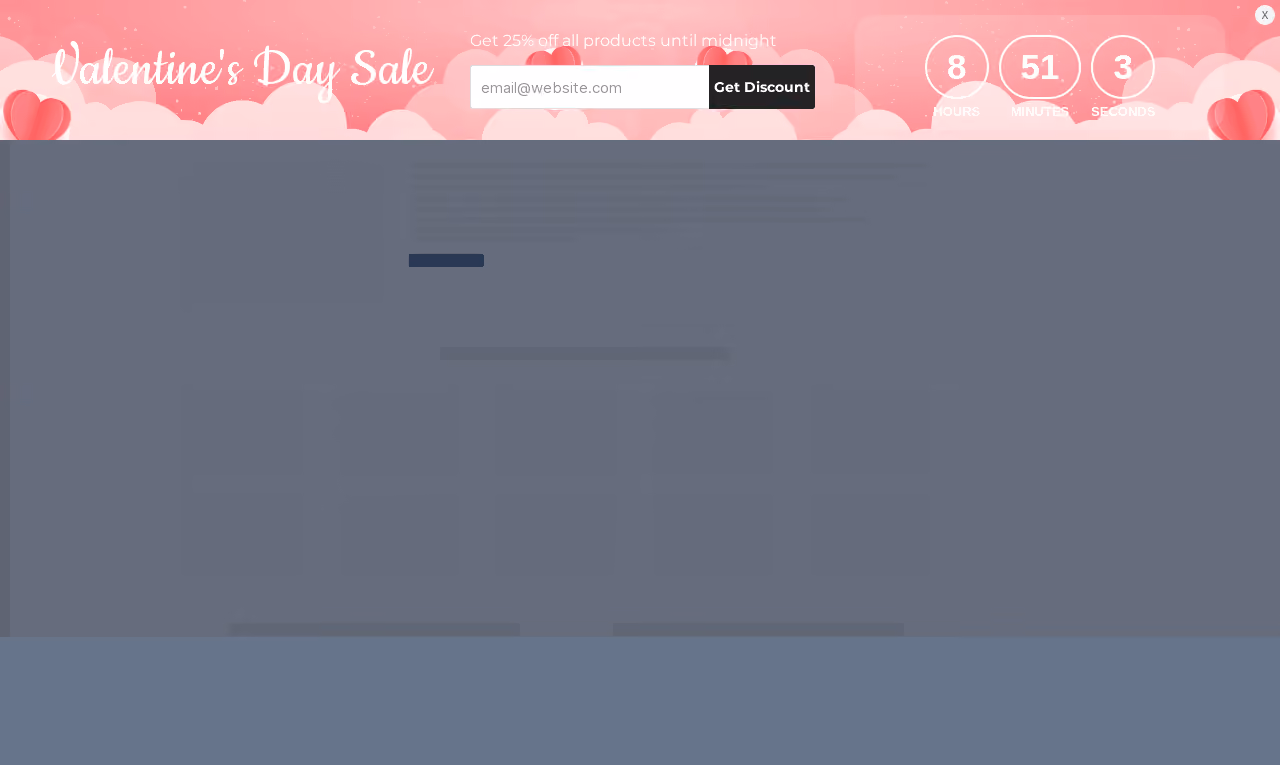 Valentine's Day Sale Sticky Bar Template