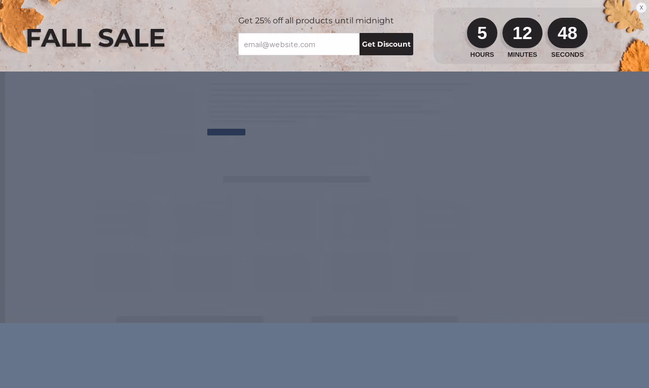 Fall Season Sale Sticky Bar Template