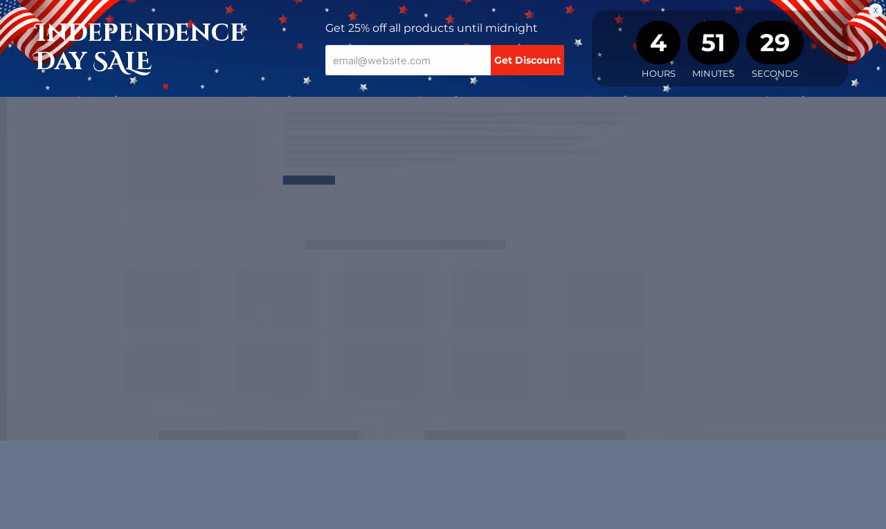 July 4th Sale Sticky Bar Template
