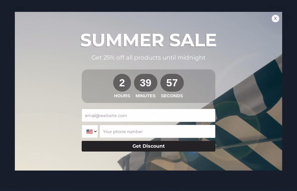 Summer Sale Popup Template