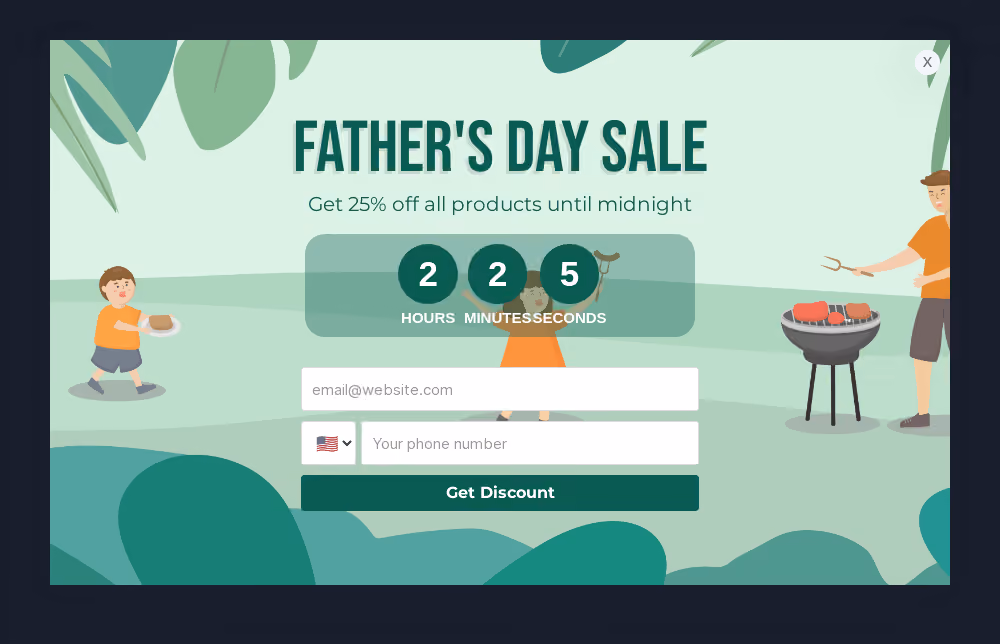 Father's Day Sale Popup Template
