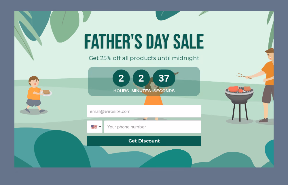 Father's Day Sale Embedded Form Template