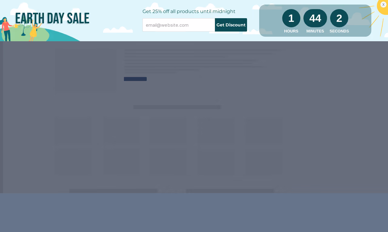 Earth Day Sale Sticky Bar Template