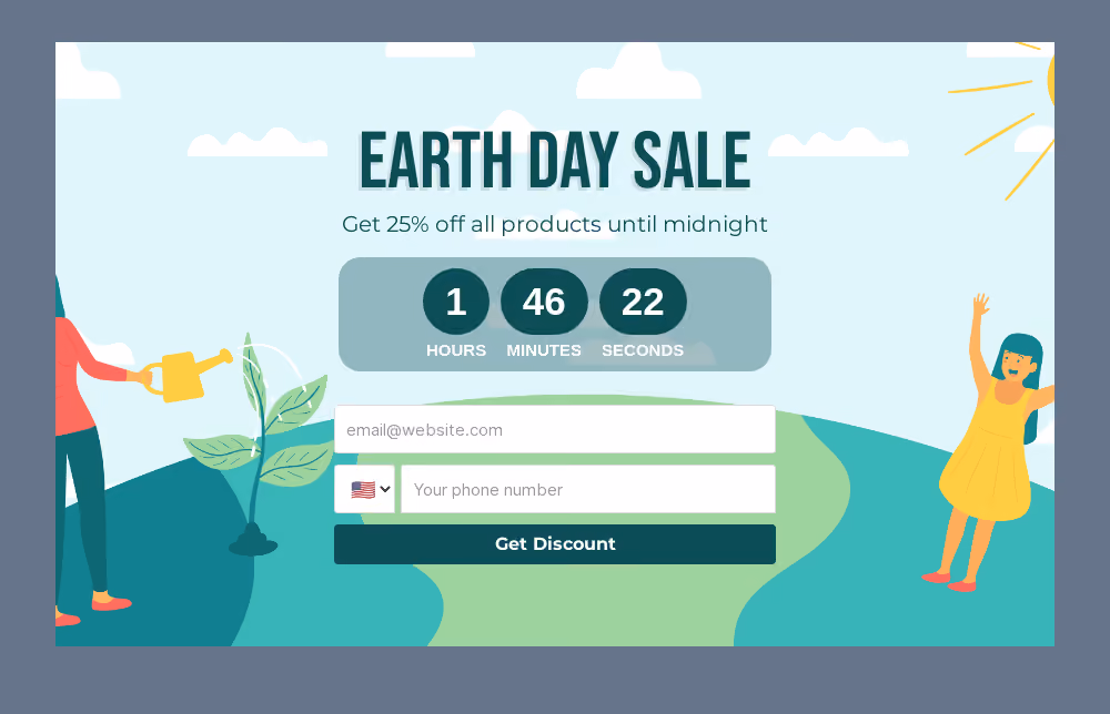 Earth Day Sale Embedded Form Template