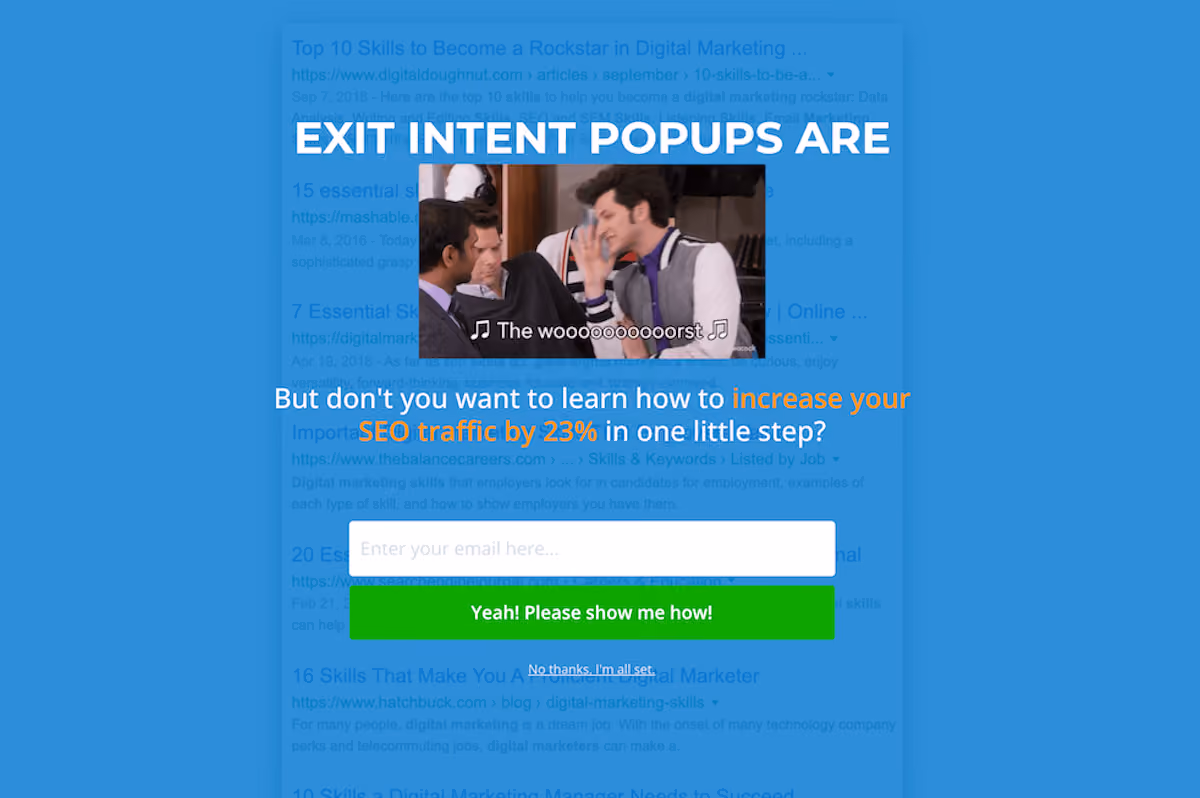 SEO For the Rest of Us Popup Example