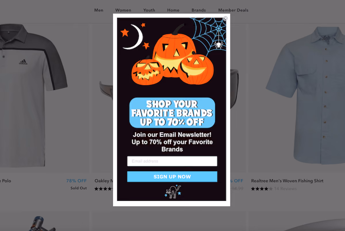 Proozy Halloween Discount Popup Example