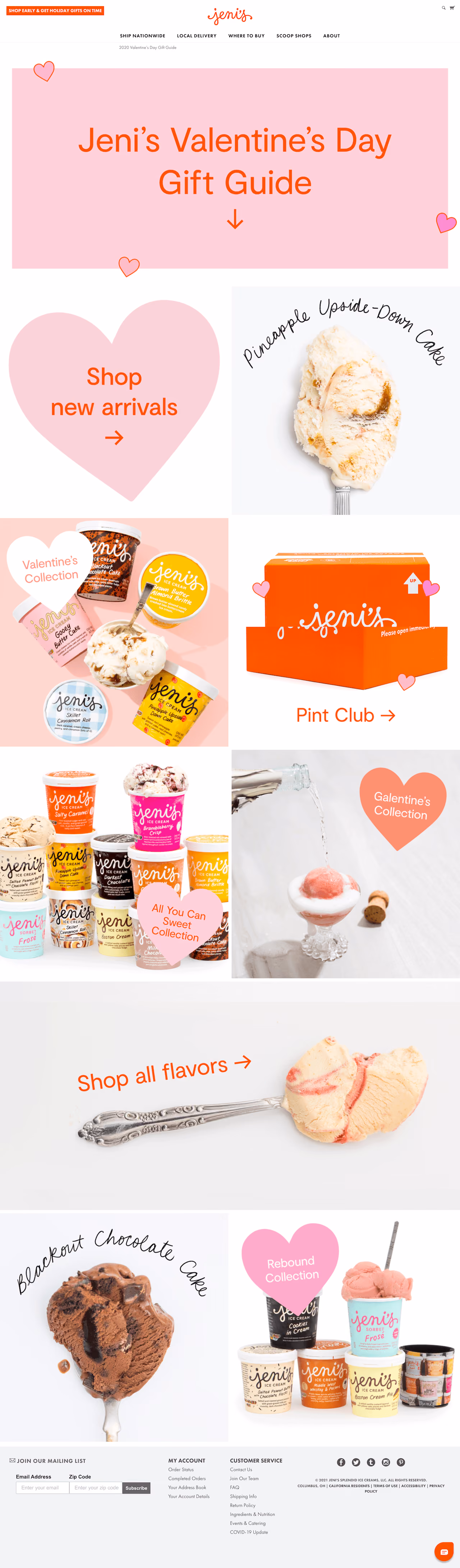Jeni's Valentine's Day Landing Page Example