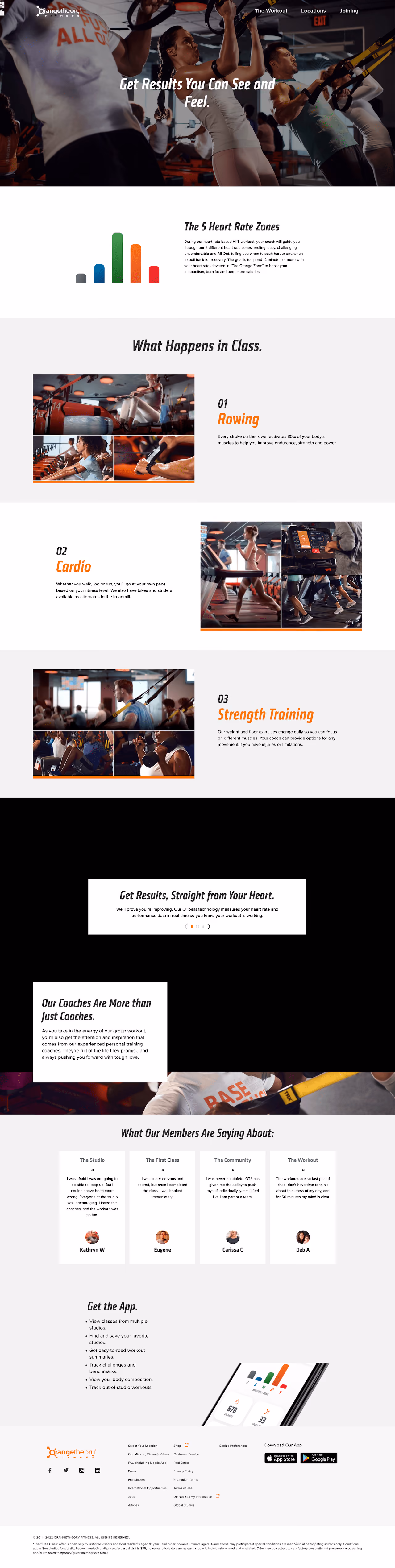 Orange Fitness “Workout” Landing Page Example