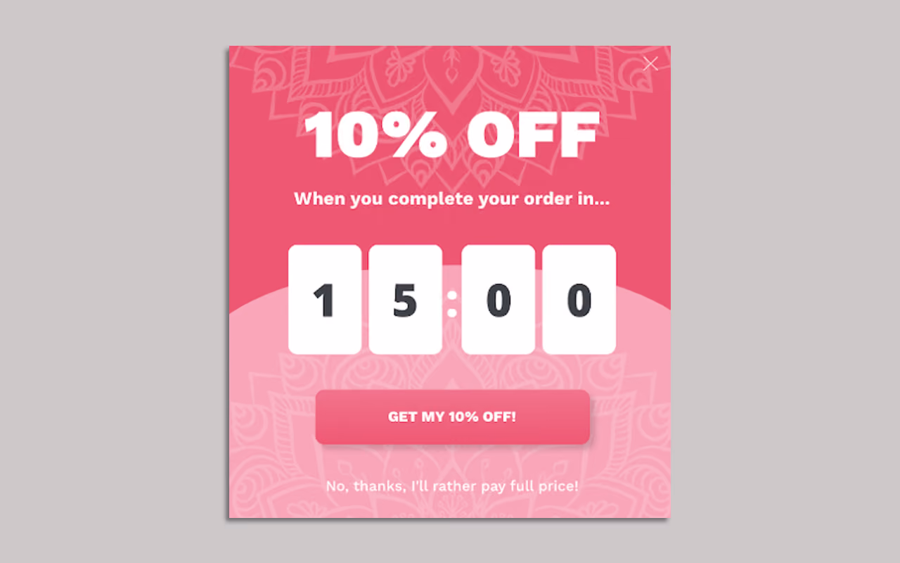Tapestry Girls Timer Popup Example