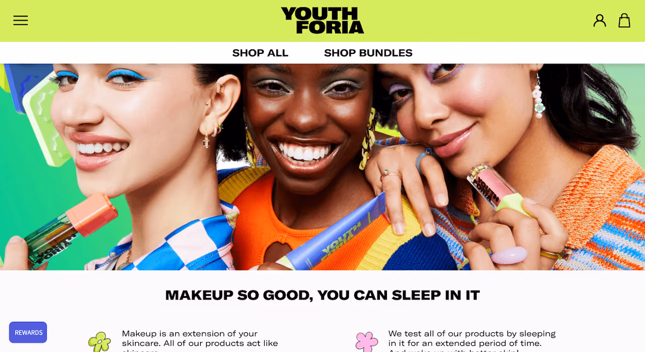 Youthforia Two-Tap Button Example