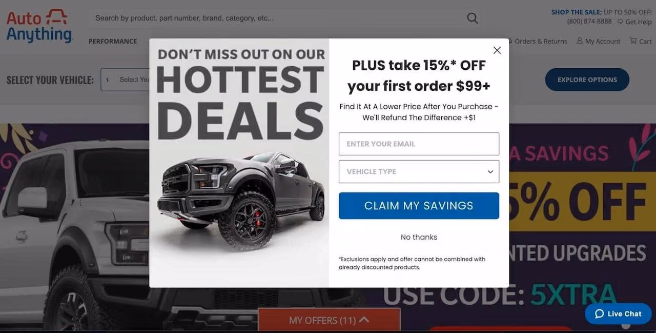 AutoAnything Lightbox Popup Example