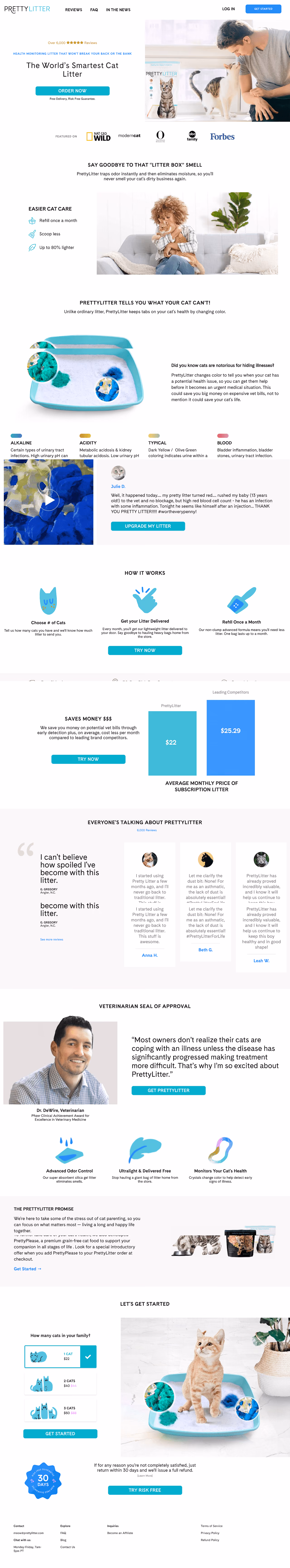 Pretty Litter Landing Page