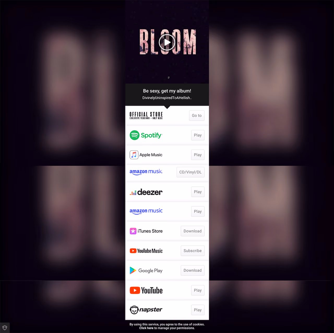 Lewis Capaldi Album Landing Page