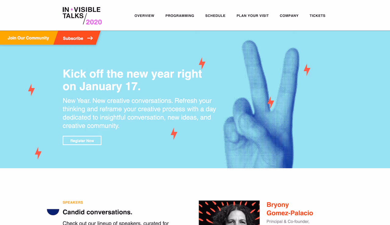 in Visible Talks Landing Page Example