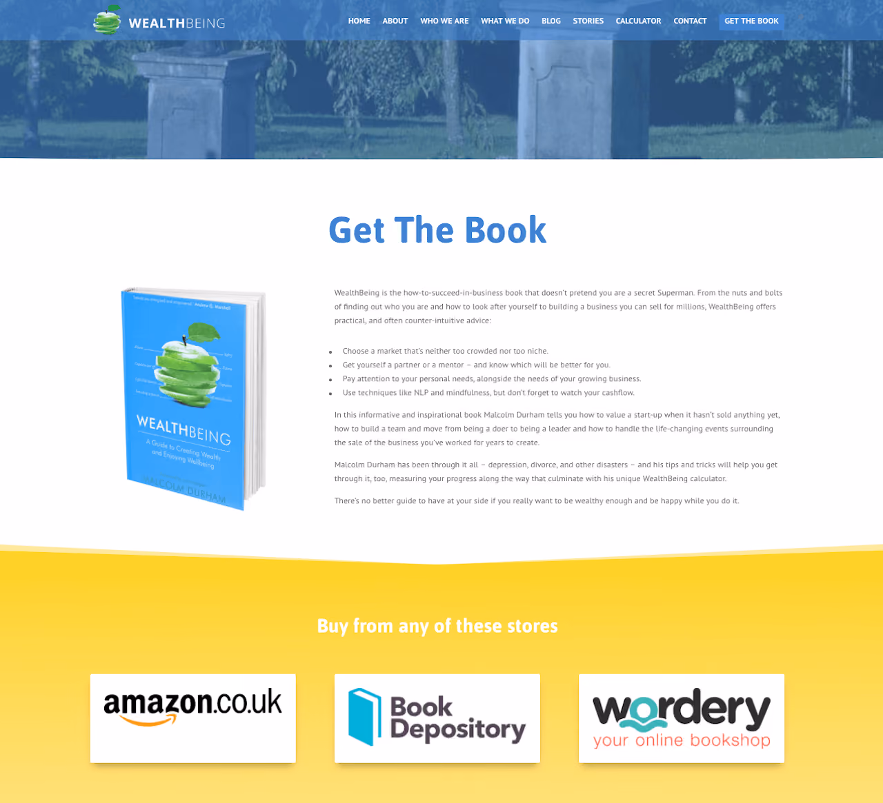Wealthbeing's Book Landing Page