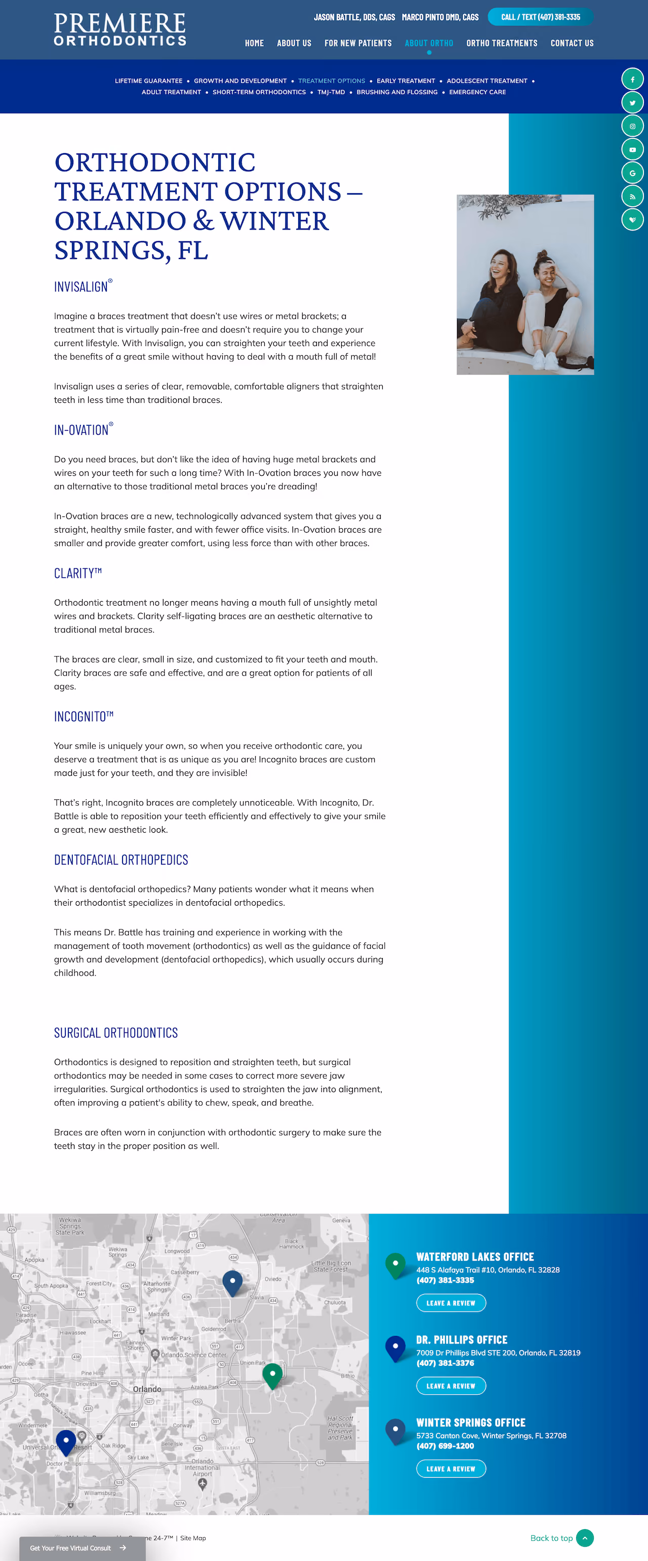 Battle Orthodontics Landing Page