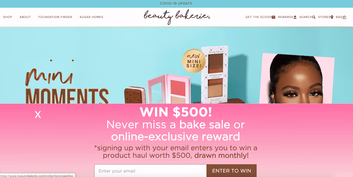 Beauty Bakerie Email Popup