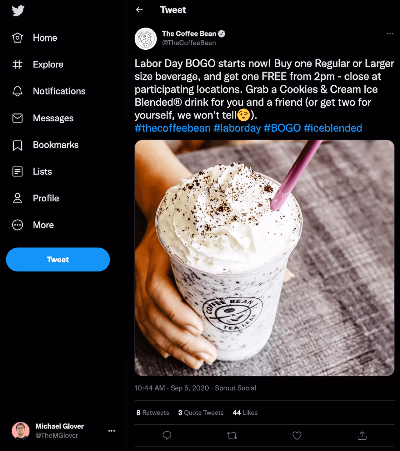 The Coffee Bean Labor Day Offer