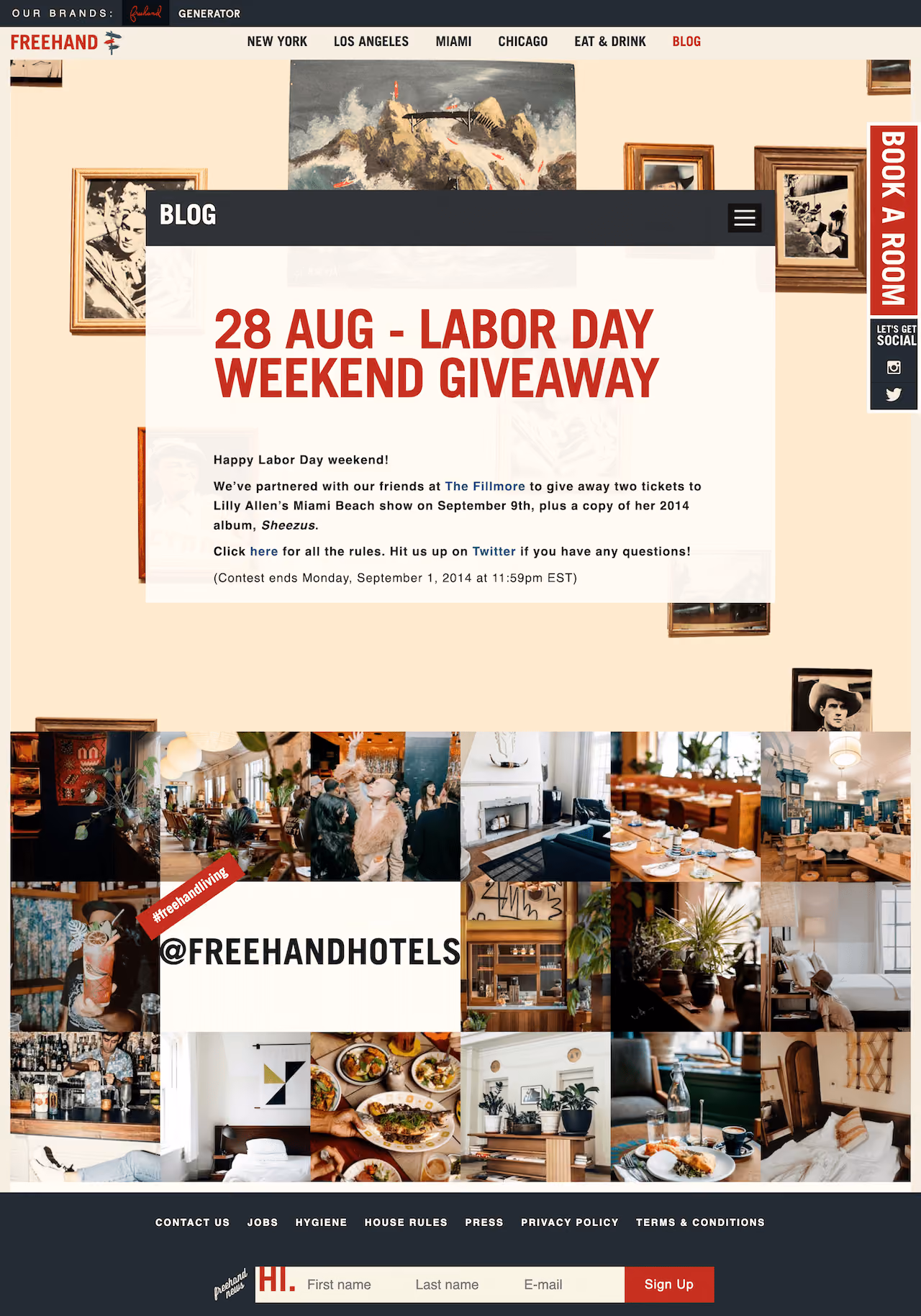 Freehand Labor Day Landing Page Example