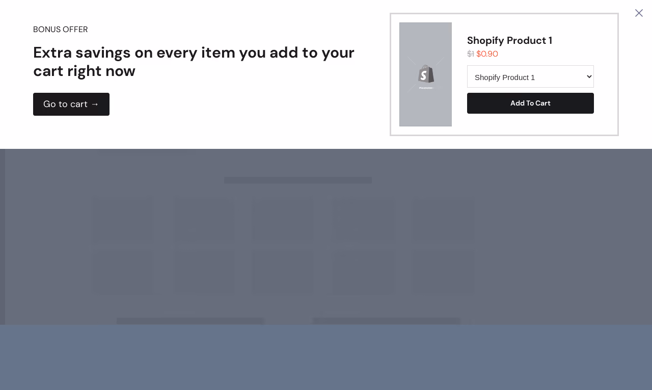 Cart Upsell Sticky Bar Template